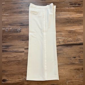 Ann Taylor Winter White Wide Leg Crop